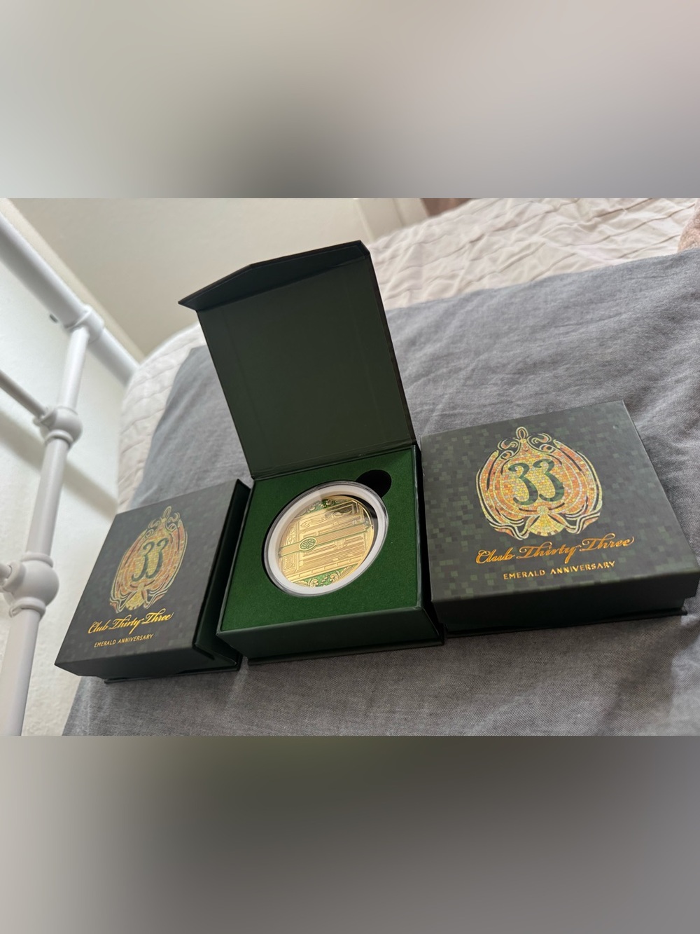 Disneyland Club 33 Emerald 55th Anniversary Challenge Coins (bundle of 3)